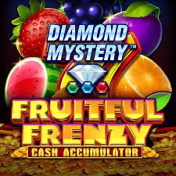 Diamond Mystery Fruitful Frenzy Cash Accumulator by Greentube, showcased at slotspalacecasino.eu – game logo
